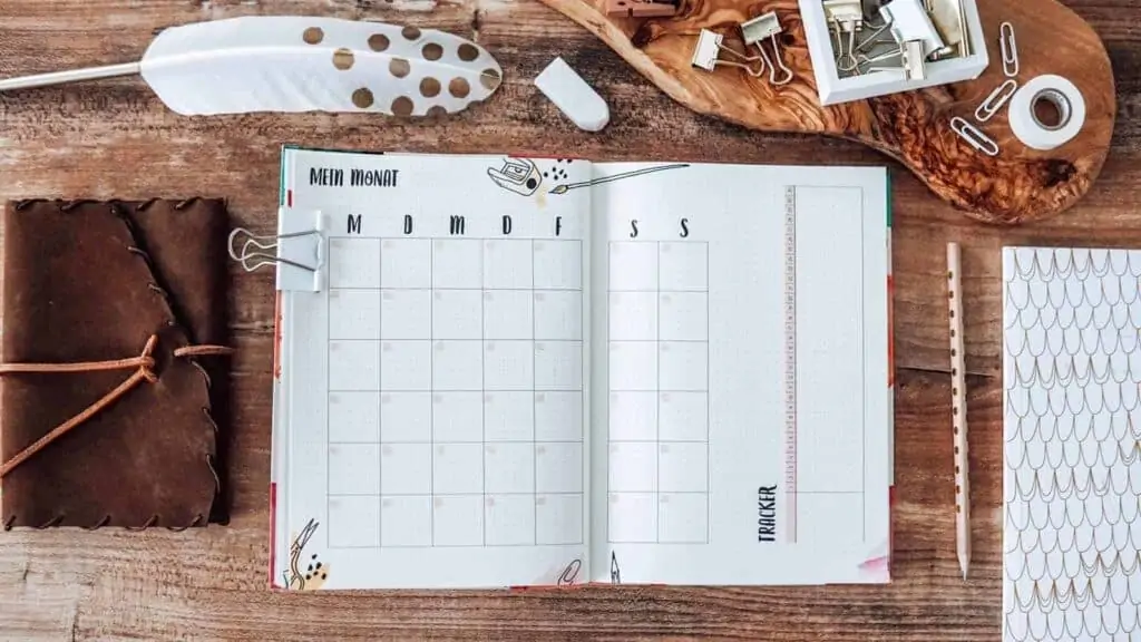 Bullet Planner Innenseiten Monatsübersicht
