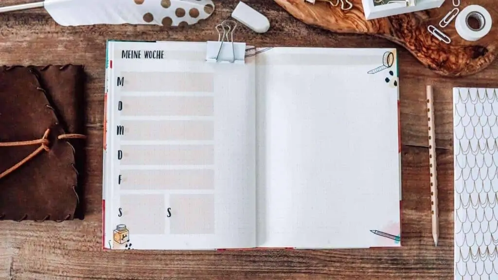 Bullet Planner Innenseiten Wochenansicht
