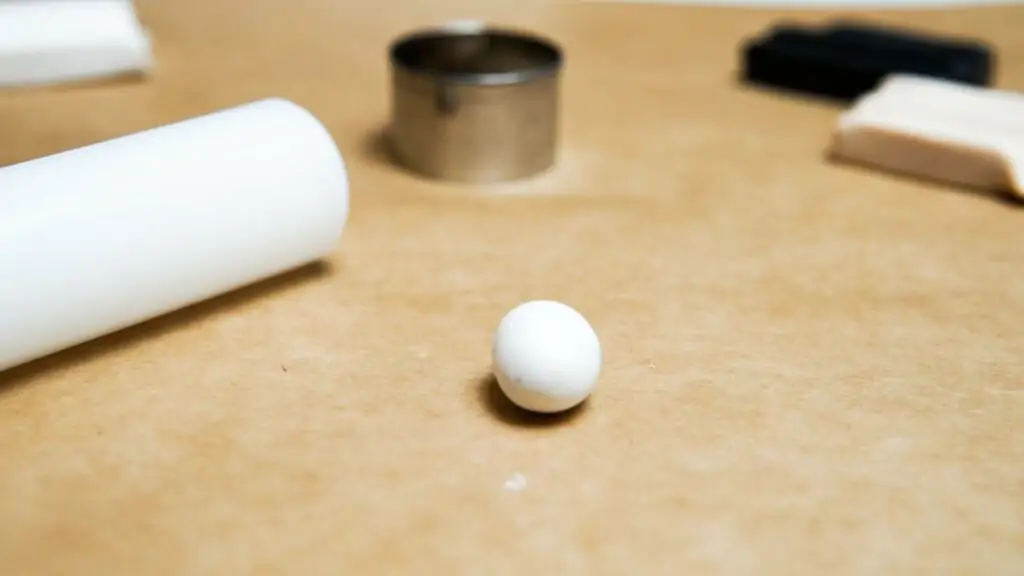 Fimo kneten und zur Kugel rollen