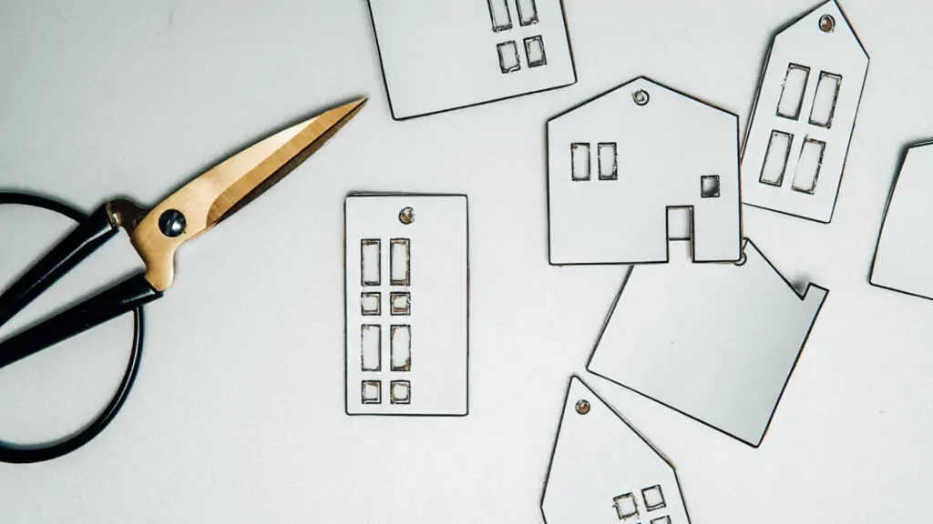Haus Anhaenger aus Modelliermasse selber machen Schablonen