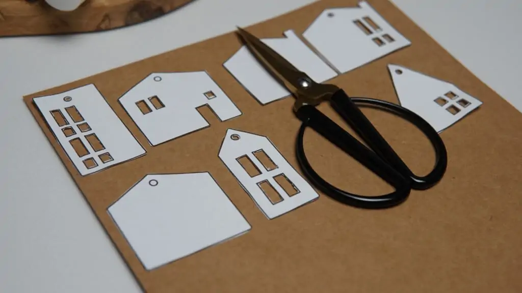 Haus Anhaenger aus Modelliermasse selber machen Vorlage