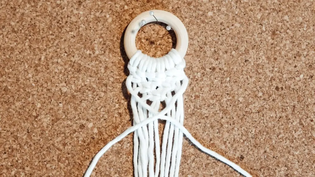 Ring knoten Kreuzknoten Doppelter Halber Schlag legen